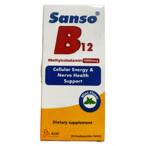 SANSO B12 ( METHYLCOBALAMIN 1000 MCG ) DIETARY SUPPLEMENT 28 ORODISPERSIBLE TABLETS